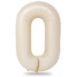 0 Rakam Krem Folyo Balon 34 İnç 76-82 Cm
