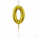0 Rakam Mum Altın - 10 cm