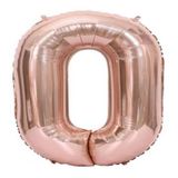 0 RAKAM ROSE GOLD FOLYO BALON 40 İNC 100 CM