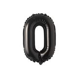 0 Siyah Renk Rakam Folyo Balon 80 cm