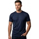0 Yaka Gofre Baskılı Trender Erkek T-Shirt Modal Lacivert - 04L-Lacivert
