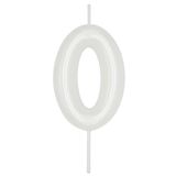 0 Yaş Parlak Inci Beyazi Şik Mum 12 Cm, 41110001110146