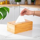 0006 Bambu Peçetelik Ahşap Dekoratif Peçetelik Masaüstü Peçetelik Peçete Düzenleyici Peçete