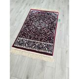 001-Bordo 14 mm Sık Dokuma Medine-I Munevvere Seccadesi Modeli - 75 x 115 cm