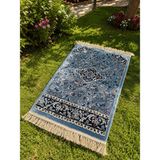 001-Mavi 14 mm Sık Dokuma Medine-I Munevvere Seccadesi Modeli - 75 x 115 cm