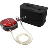 0066 Akülü Airbrush Kompresör Mini Boya Tabancası Seti - Çok Renkli