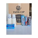 01 paper cup 7 Oz 1000 Adet Karton Bardak çöp poşeti ve tahta katıştırıcı