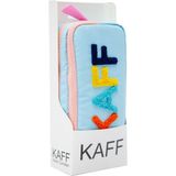 01108 Mavi Renk Pembe Fermuar Su Geçirmez Kumaş Çift Bölmeli Kalemlik Kalem Kutusu - Bebe Mavisi