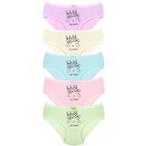 017 Kız çocuk Mix 5'li Paket Baskılı Külot