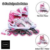 01Çerezci Avessa Işıklı Teker Çift Sıra Ayarlanabilir Paten (İçerisinde Teker Aparatları Mevcuttur)