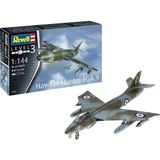 03833 Hawker Hunter Fga.9 1:144 Ölçekli Yapısız/boyasız Plastik Model Kiti - (DipCamo)Charcoal-White