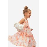 04-08 Yaş Kız Çocuk Georgia Elbise - Mercan - 7 Yaş