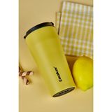 0,40 ml Çift Kat Paslanmaz Çelik Termos ( Çay Kahve Piknik Kamp Outdoor Ofis Otel Kafe Okul ) - 400 ml - Sarı