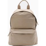 04651 A Trıp In A Bag Nubuk Deri Kum Rengi Unisex Sırt Çantası