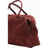 04651 / Trıp In A Bag 356 Süet Weekender Unisex Seyahat Çantası - Kırmızımsı Kahverengi