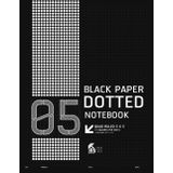 05 | Black Paper Dotted Notebook Quad Ruled 5x5 (5 Squares/Inch): Journal Notebook Black Paper Pages for Gel Pens and White Ink (120 Pages, 8.5"x 11")