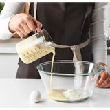 0,5 Litre Ölçek Uzunluk 14 cm Ikea Isıya Dayanıklı Cam Ölçü Kabı Şeffaf Kap