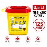 0,5 LT TIBBİ ATIK KUTUSU 125 ADET