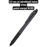 0,5 mm Jel Mürekkepli Kalem Siyah Pentel Energel BL105 - Karışık Renkler - standart