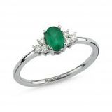 0,59 ct Pırlanta Emerald G-SI Beyaz Altın Yüzük