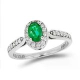 0,68 ct Pırlanta Zümrüt Yüzük