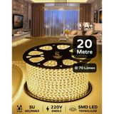 06Gemlight 20 Metre Hortum Esnek Serit LED Gün ışığı + 220V Fiş 1,2,3,4,5,10,15,20,25,50,100 Metre - Gün Işığı