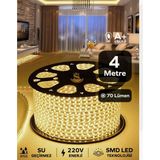 06Gemlight 4 Metre Hortum Esnek Serit LED Gün ışığı + 220V Fiş 1,2,3,4,5,10,15,20,25,50,100 Metre - Gün Işığı