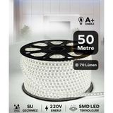 06Gemlight 50 Metre Hortum Esnek Serit LED Beyaz + 220V Fiş 1,2,3,4,5,10,15,20,25,50,100 Metre