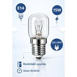 0700244421(00) Bosch Uyumlu 15W E14 -30°c Dayanıklı Buzdolabı Derin Dondurucu Lamba Ampul Işık Sarı