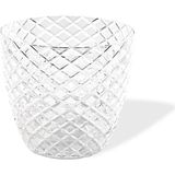 0,75 Litre Kesme Orkide Saksısı Kristal Şeffaf Plastik Saksı No1 Ø12X11CM