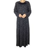 0KADIN DESENLİ KULPLU BÜYÜK BEDEN ANNE ELBİSE