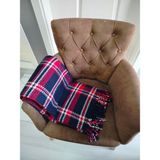 0xford Scotchdiz Üstü Battaniye - 170 x 130 cm - Kırmızı - Lacivert