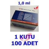 1.0 ML Bd Micro-Fine Plus İnsülin Enjektörü 100'Lu 1 Kutu