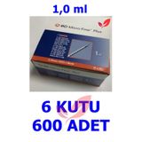 1.0 ML Bd Micro-Fine Plus İnsülin Enjektörü 100'Lu 6 Kutu