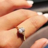 1.05CT-0.20CT Pırlanta (Signty) İtalyan Kol Balık Sırtı Güverseli Evlilik Teklifi Tektaş Gümüş Yüzük