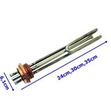 1-1/2" Termostat Borulu Kafalı Pot Isıtıcı Krom Rezistansı 35 CM 3000 W