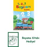 1, 2, 3 Sayıları Keşfet! + Boyama Kitabı