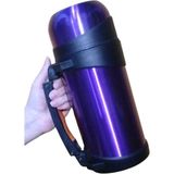 1.2 L Taşınabilir Çelik Termos 12 Saat Koruma Katlanır Sap Geniş Ağız Yemek Içecek Çay Kahve Termosu