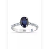 1.24 Karat Oval Safir Pırlanta Yüzük