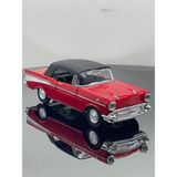 1.36 Ölçek Chevrolet Bel Air 1957 Klasik Metal Oyuncak Araba - Kırmızı