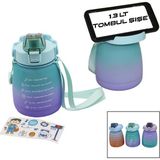 1.3lt - Tombul Pipetli Renkli Plastik Suluk Matara Kilitli Kapaklı - Telefonluklu (5224) - diğer - standart