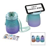 1.3LT - TOMBUL PİPETLİ RENKLİ PLASTİK SULUK MATARA KİLİTLİ KAPAKLI - TELEFONLUKLU (5264)