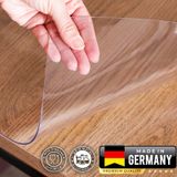1.3mm Alman Üretimi Şeffaf Pvc Masa Örtüsü - Gıda Temasına Uygun Uv Koruma Fitalat İçermez Şeffaf