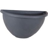 1.4 Litre Antrasit Yarım Duvar Balkon Saksısı Bahçe Duvarı Mat Plastik Saksı No1 24,5X15,5CM
