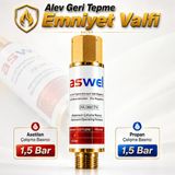1.5 Bar Alev Geri Tepme Güvenlik Emniyet Valfi 3003-A Asetilen Propan Regülatör Basınç Düşürücü