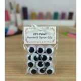 1.5 Cm Oynar Göz – Hobi, Amigurumi Ve El Yapımı Ürünler İçin 25'Li Paket