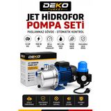 1.5 Hp Paslanmaz Jet Hidrofor Pompası Otomatik Basınç Kontrollü Su Pompası 60M Basma 60 L/Dk Debi Bakır Sargı