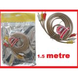 1.5 Metre 1,5Mt Ses Sistem 3Rca Görüntü Kalite Kablo Video Audio