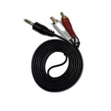 1.5 Metre 2 Rca To Aux Kablo - 3.5 Mm Stereo Jack Ses Aktarım Kablosu - Kırmızı Beyaz Tos Fiş