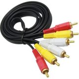 1.5 Metre 3x3 RCA Kablo Lale Kablo Kompozit Sarı Kırmızı av ses kablosu